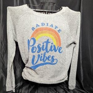 Woman's Color Bear positive vibes thin sweatshirt.
